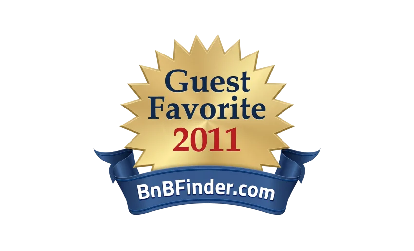 Award badge for BnB Guest Favorite 2011, ideal for Magnolia Springs Bed and Breakfast.